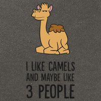 I Like Camels And Maybe Like 3 People Funny Camel Cotton Canvas Backpack