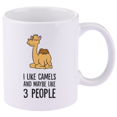 I Like Camels And Maybe Like 3 People Funny Camel 11oz C Handle Ceramic Mug