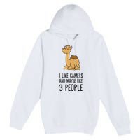 I Like Camels And Maybe Like 3 People Funny Camel Premium Pullover Hoodie