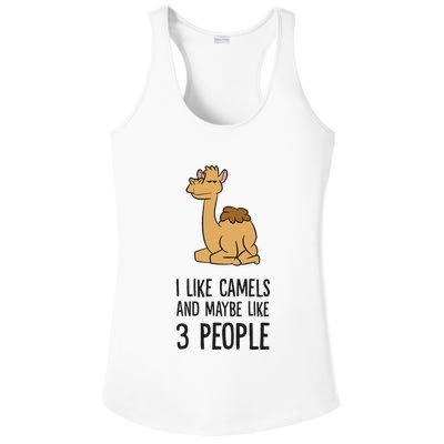I Like Camels And Maybe Like 3 People Funny Camel Ladies PosiCharge Competitor Racerback Tank
