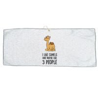 I Like Camels And Maybe Like 3 People Funny Camel Large Microfiber Waffle Golf Towel