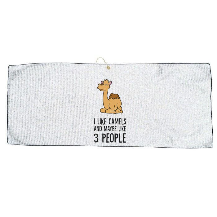 I Like Camels And Maybe Like 3 People Funny Camel Large Microfiber Waffle Golf Towel