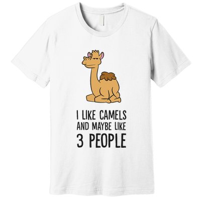 I Like Camels And Maybe Like 3 People Funny Camel Premium T-Shirt