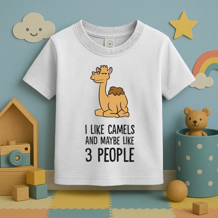 I Like Camels And Maybe Like 3 People Funny Camel Toddler T-Shirt