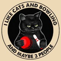 I Like Cats And Bowling And Maybe 3 People Funny Cat Lovers Zip Tote Bag