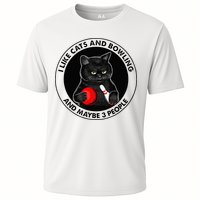 I Like Cats And Bowling And Maybe 3 People Funny Cat Lovers Cooling Performance Crew T-Shirt