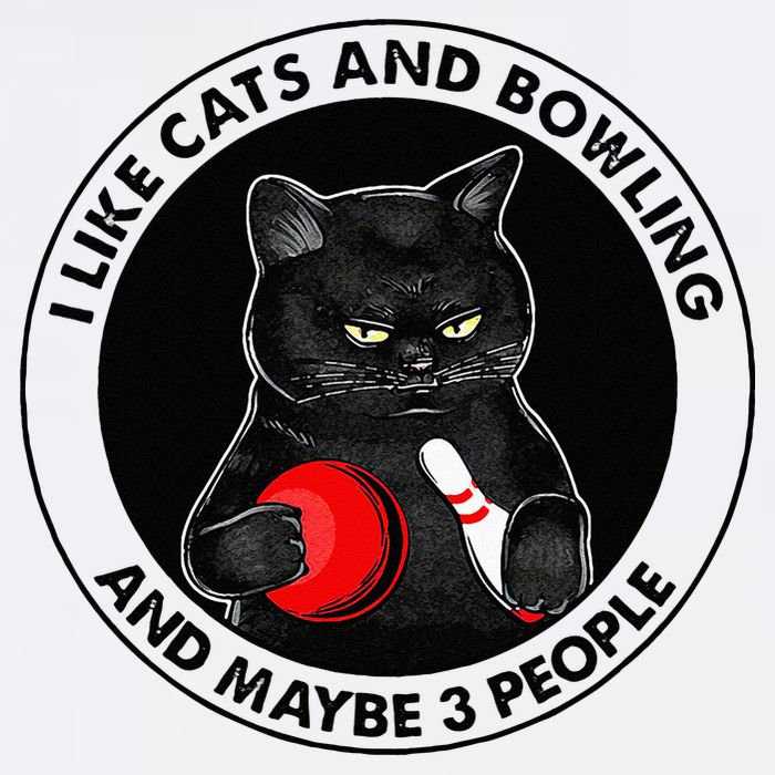 I Like Cats And Bowling And Maybe 3 People Funny Cat Lovers Apron