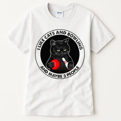 I Like Cats And Bowling And Maybe 3 People Funny Cat Lovers Tall T-Shirt