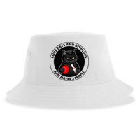 I Like Cats And Bowling And Maybe 3 People Funny Cat Lovers Sustainable Bucket Hat