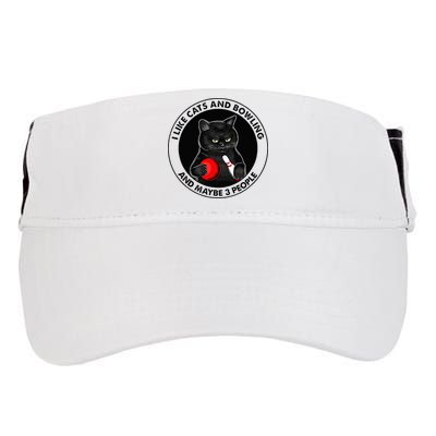 I Like Cats And Bowling And Maybe 3 People Funny Cat Lovers Adult Drive Performance Visor