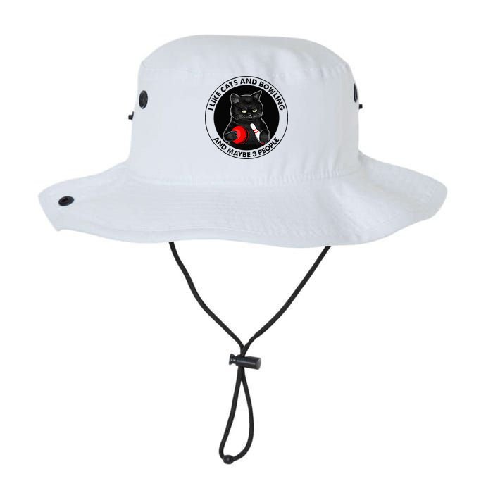 I Like Cats And Bowling And Maybe 3 People Funny Cat Lovers Bucket Hat
