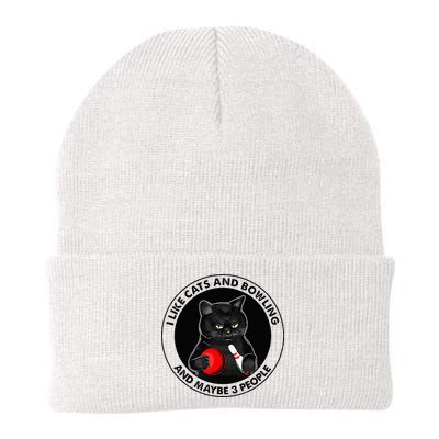 I Like Cats And Bowling And Maybe 3 People Funny Cat Lovers Beanie