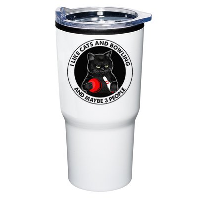 I Like Cats And Bowling And Maybe 3 People Funny Cat Lovers Tumbler