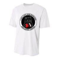 I Like Cats And Bowling And Maybe 3 People Funny Cat Lovers Youth Performance Sprint T-Shirt