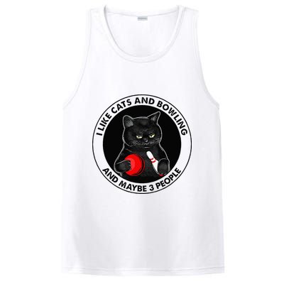 I Like Cats And Bowling And Maybe 3 People Funny Cat Lovers PosiCharge Competitor Tank