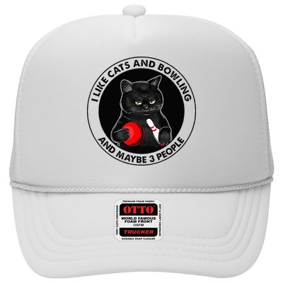 I Like Cats And Bowling And Maybe 3 People Funny Cat Lovers Trucker Hat