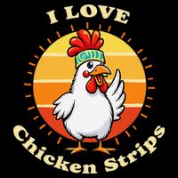 I Love Chicken Strips Funny Chicken Fast Food Lover Drawstring Bag