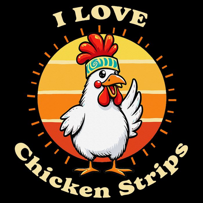 I Love Chicken Strips Funny Chicken Fast Food Lover Drawstring Bag