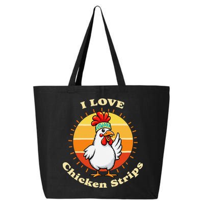 I Love Chicken Strips Funny Chicken Fast Food Lover 25L Jumbo Tote