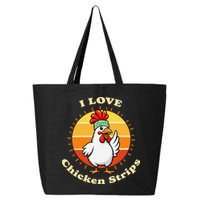 I Love Chicken Strips Funny Chicken Fast Food Lover 25L Jumbo Tote