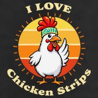 I Love Chicken Strips Funny Chicken Fast Food Lover 25L Jumbo Tote