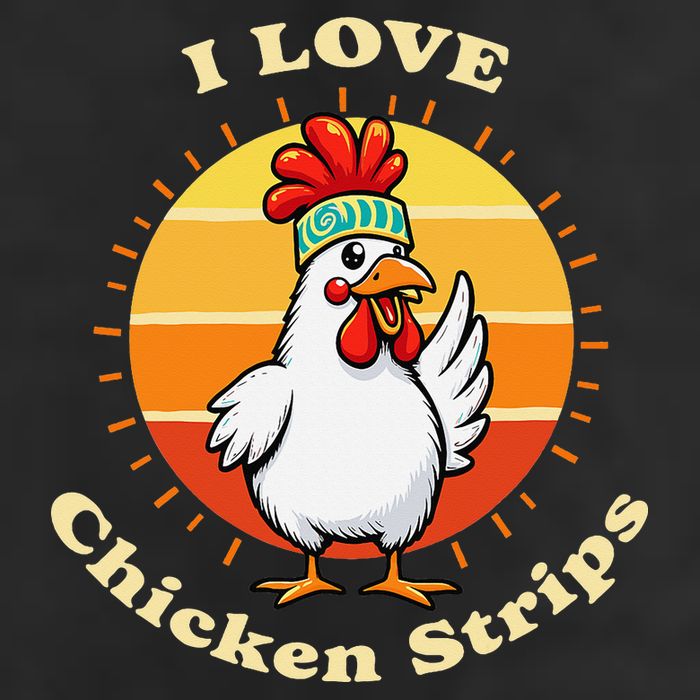 I Love Chicken Strips Funny Chicken Fast Food Lover 25L Jumbo Tote