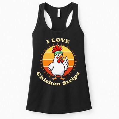 I Love Chicken Strips Funny Chicken Fast Food Lover Womens Tank Top