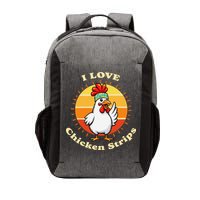 I Love Chicken Strips Funny Chicken Fast Food Lover Vector Backpack