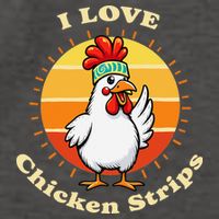 I Love Chicken Strips Funny Chicken Fast Food Lover Vector Backpack