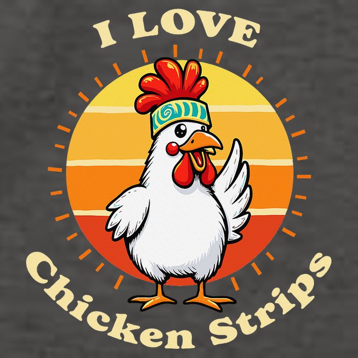 I Love Chicken Strips Funny Chicken Fast Food Lover Vector Backpack