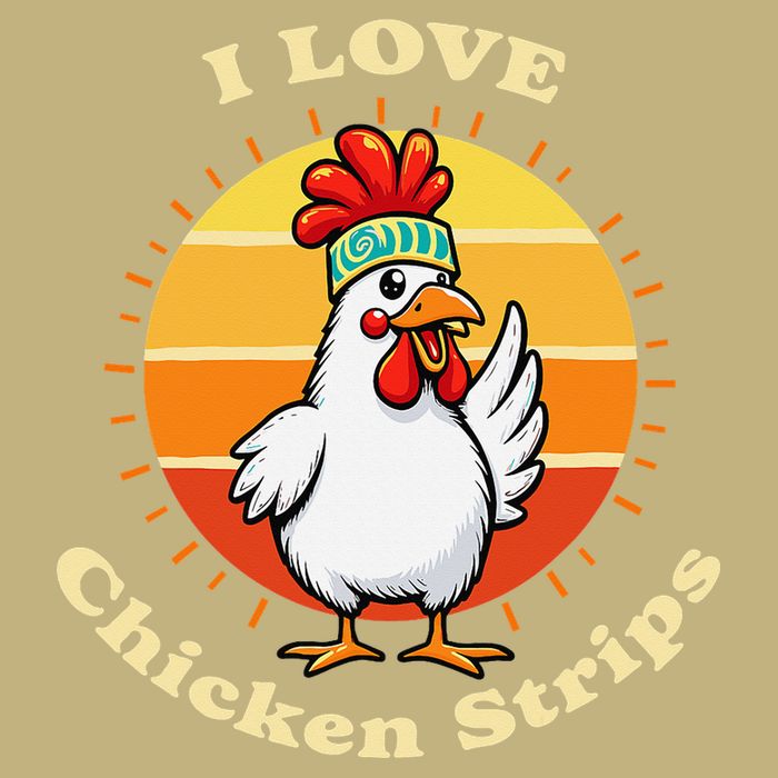 I Love Chicken Strips Funny Chicken Fast Food Lover Cooling Performance Crew T-Shirt