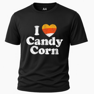 I Love Candy Corn Funny Halloween Retro 80s 70s Costume Performance Shirt