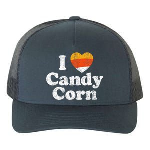 I Love Candy Corn Funny Halloween Retro 80s 70s Costume Yupoong Adult 5-Panel Trucker Hat