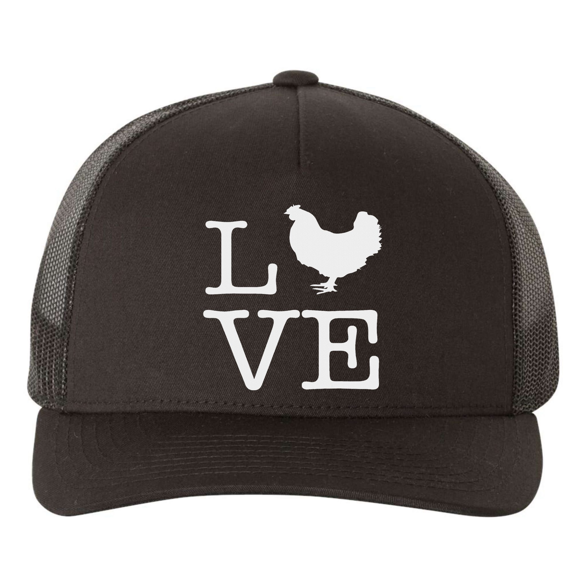 I Love Chickens Funny Chicken Lover Gift Yupoong Adult 5-Panel Trucker Hat