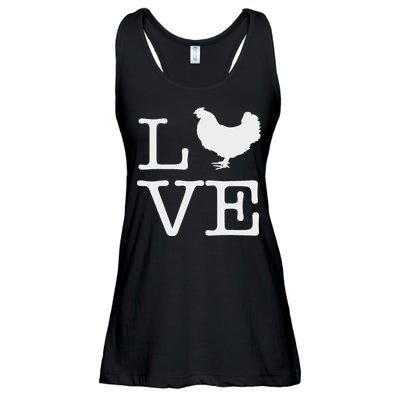 I Love Chickens Funny Chicken Lover Gift Ladies Essential Flowy Tank
