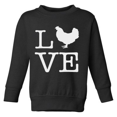 I Love Chickens Funny Chicken Lover Gift Toddler Sweatshirt