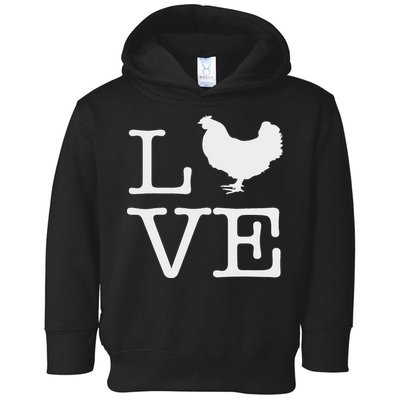 I Love Chickens Funny Chicken Lover Gift Toddler Hoodie