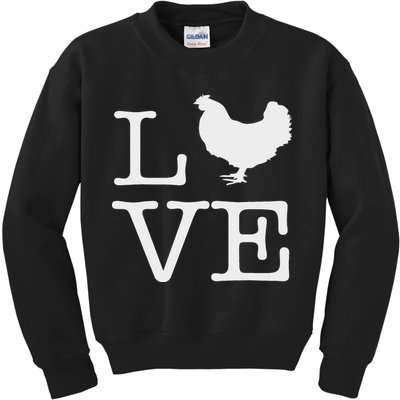 I Love Chickens Funny Chicken Lover Gift Kids Sweatshirt