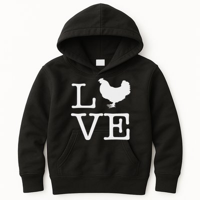 I Love Chickens Funny Chicken Lover Gift Kids Hoodie