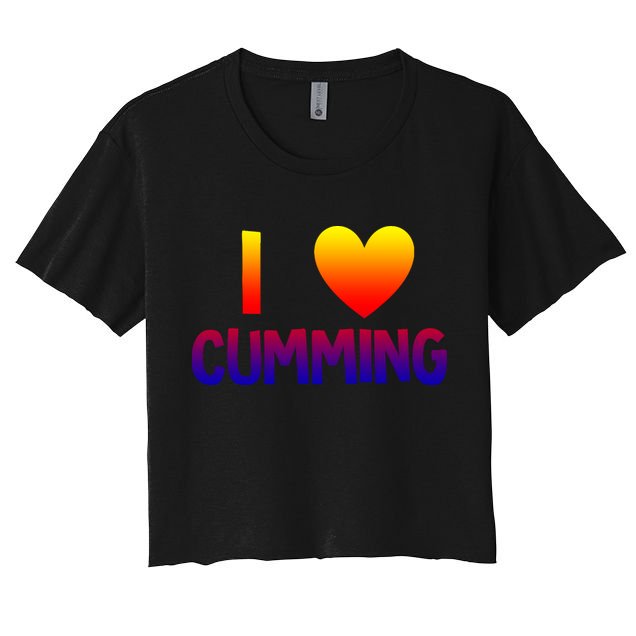 I Love Cumming Georgia Forsyth County Lover State Home Ga Gift Crop Top