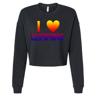 I Love Cumming Georgia Forsyth County Lover State Home Ga Gift Cropped Pullover Crew