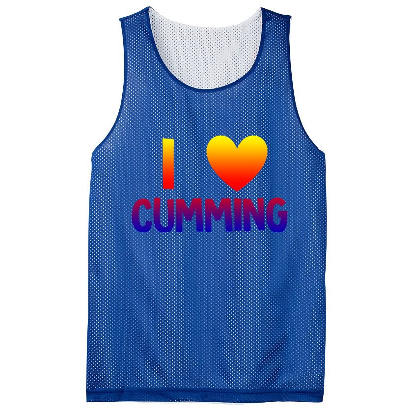 I Love Cumming Georgia Forsyth County Lover State Home Ga Gift Mesh Reversible Basketball Jersey Tank