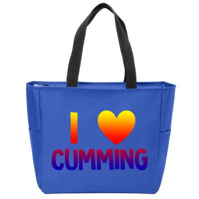 I Love Cumming Georgia Forsyth County Lover State Home Ga Gift Zip Tote Bag