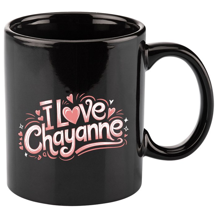 I Love Chayanne Couples First Name 11oz C Handle Ceramic Mug