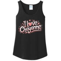 I Love Chayanne Couples First Name Ladies Essential Tank