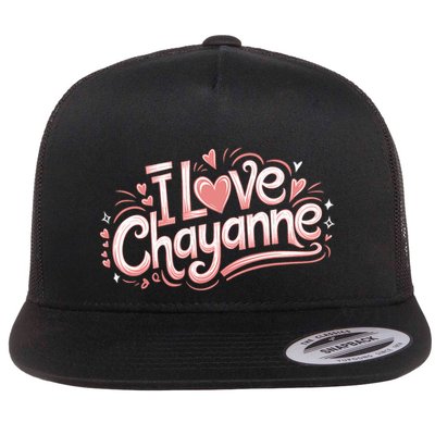I Love Chayanne Couples First Name Flatbill Hat