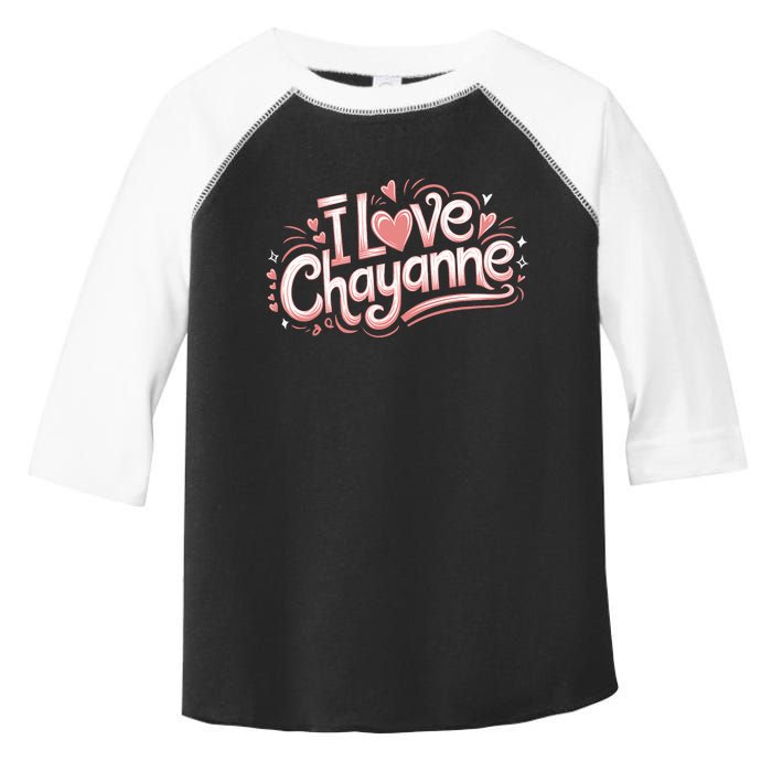 I Love Chayanne Couples First Name Toddler Fine Jersey T-Shirt