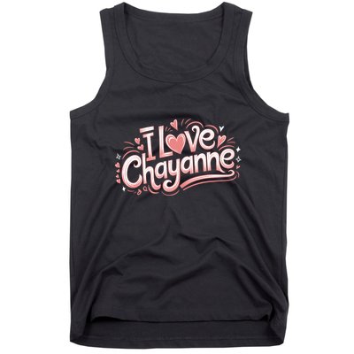 I Love Chayanne Couples First Name Tank Top