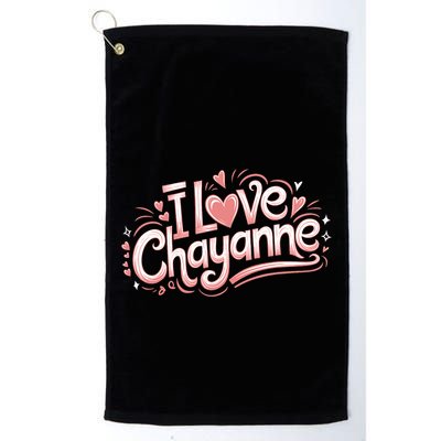 I Love Chayanne Couples First Name Golf Towel