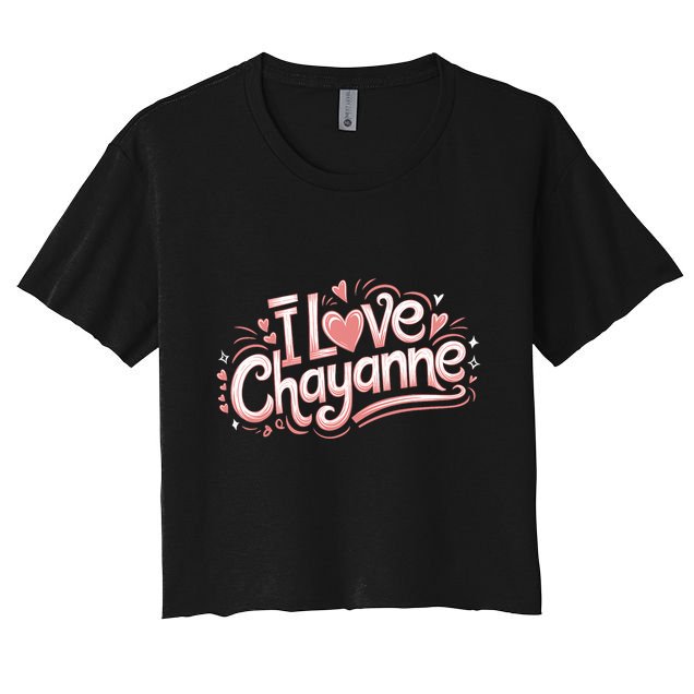 I Love Chayanne Couples First Name Crop Top